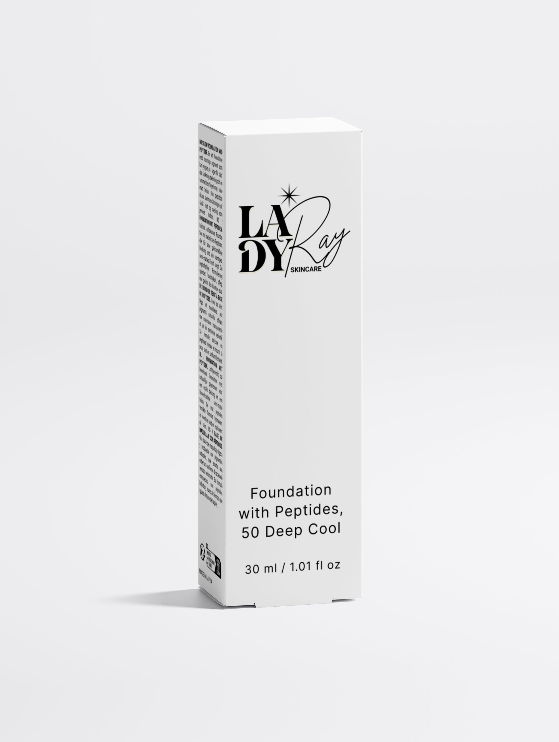 Lady Ray Foundation with Peptides, 50 Deep Cool