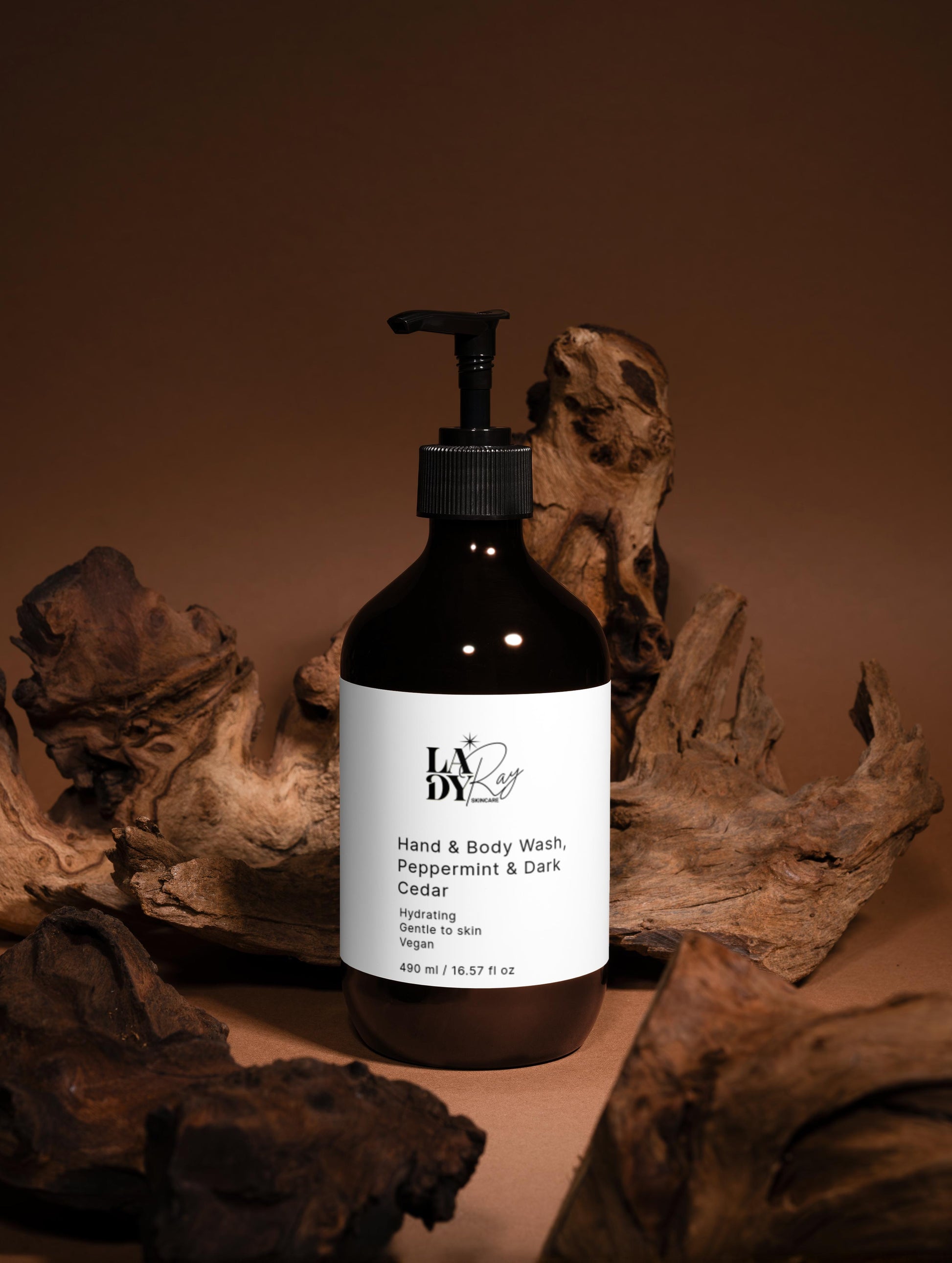 Hand & Body Wash, Peppermint & Dark Cedar