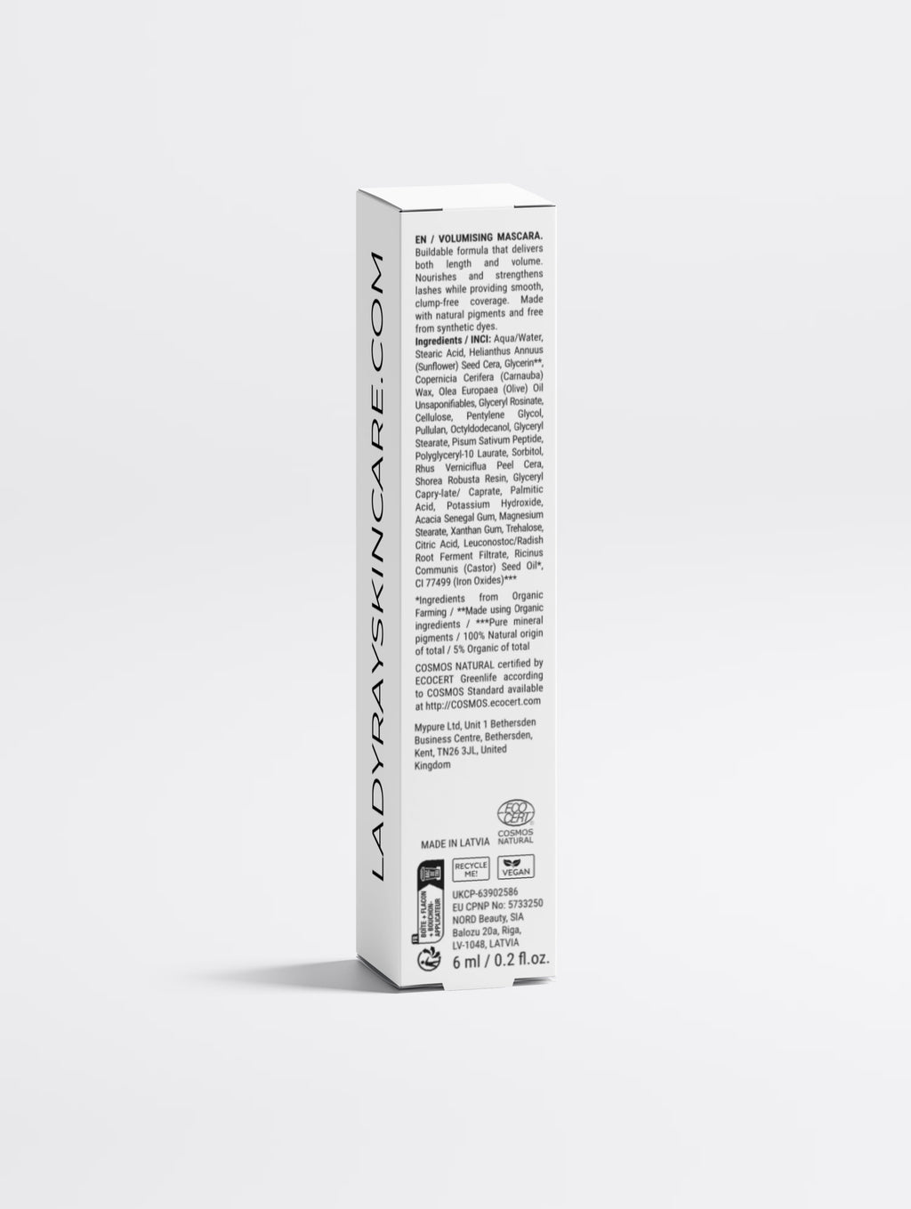 Lady Ray Lengthening & Volumising Mascara