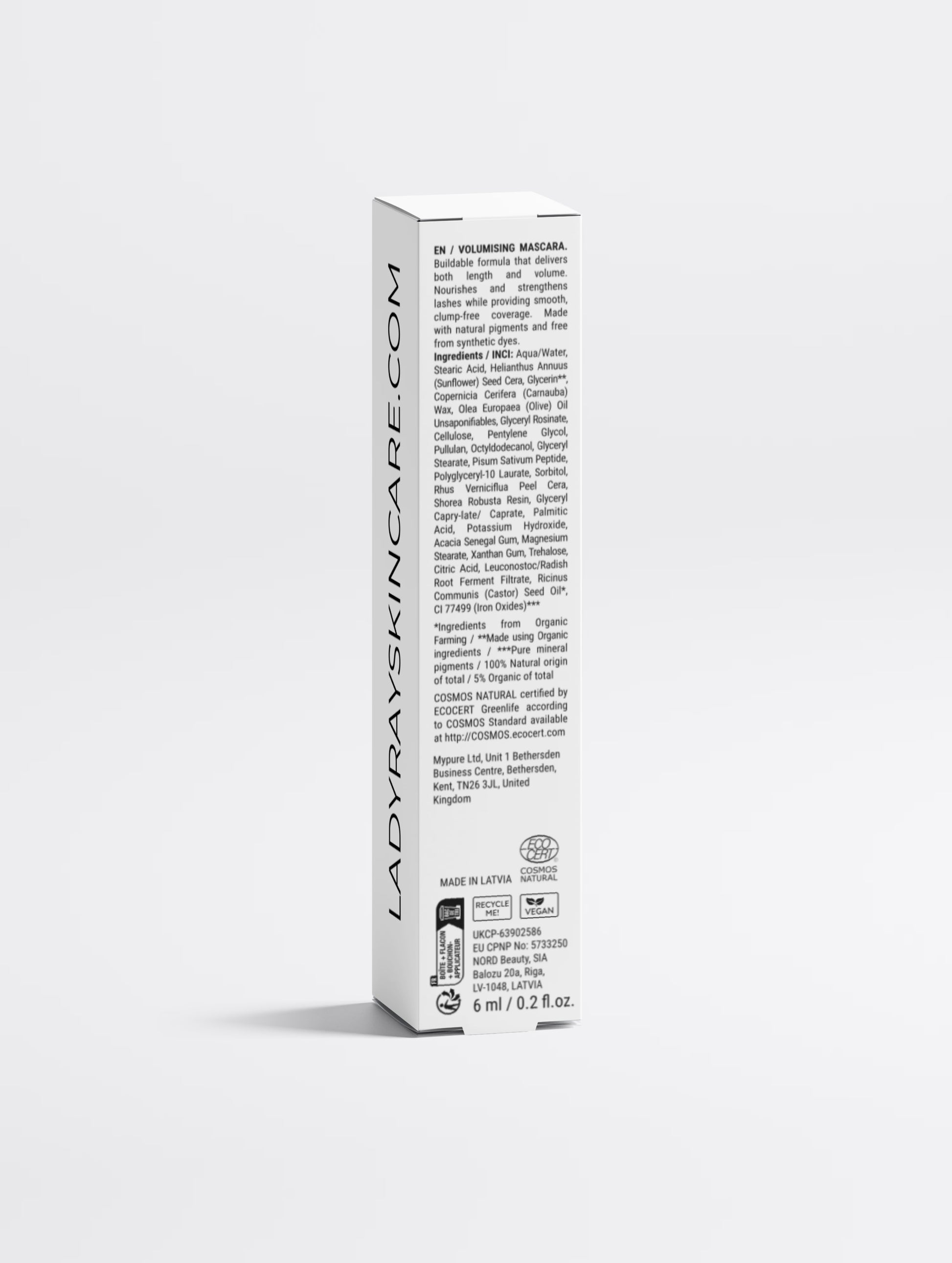 Lady Ray Lengthening & Volumising Mascara
